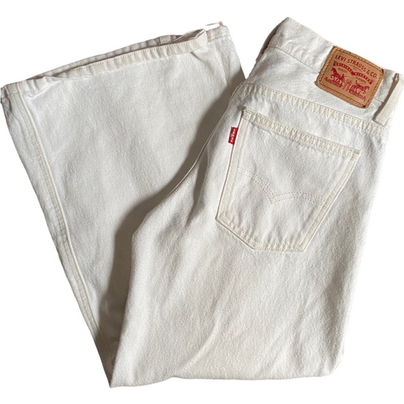 White Wide Leg Levis - Picture 5 of 8